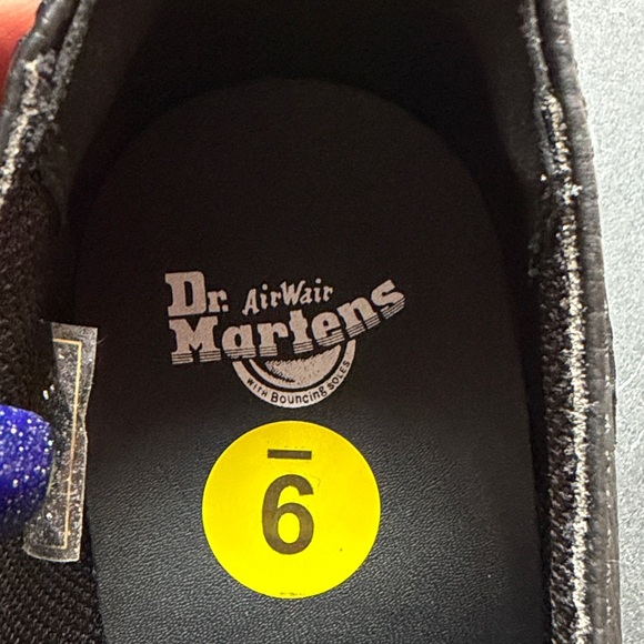 NWOT-Dr. Martens Addina Flower Black Leather Buckle Mary Jane Dress Shoes Size 9 - Picture 7 of 7